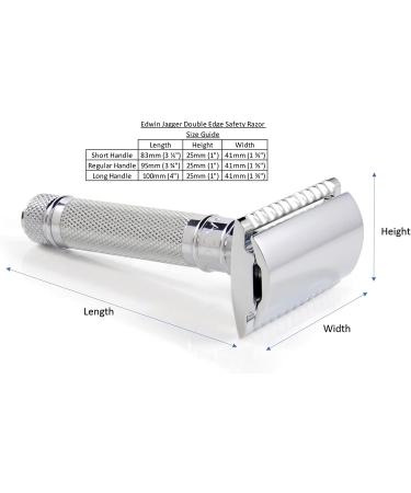 Edwin Jagger Double Edge Safety Razor - Premium Stainless Steel Shaving Tool - Buy Online on SooperMarket.com