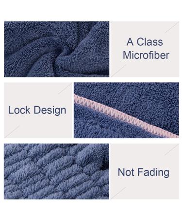 Jseng 2PC Microfiber Hair Drying Caps - Fast Drying Hair Turban Wrap Towels for Girls and Women - Soft & Absorbent - Blue+beige - Buy Online on SooperMarket.com