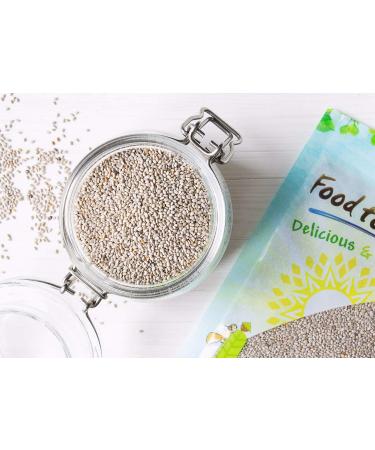 Non-GMO White Chia Seeds 12 oz - Raw & Kosher, Omega-3, Protein & Fiber Rich Superfood for Keto Vegan Sirtfood Diet - Ideal for Chia Pudding, Yogurt, Smoothies - 1 Pack - Buy Online on SooperMarket.com
