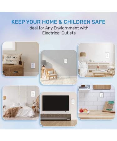 24 Pack Baby Proofing Outlet Covers - Shock Prevention, Easy Installation, Safe & Secure Plastic Plug Covers - Buy Online on SooperMarket.com