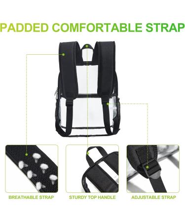 Stadium Approved Clear Mini Backpack with Adjustable Straps - Perfect for Concerts, Sports, Work, and Security - Buy Online on SooperMarket.com