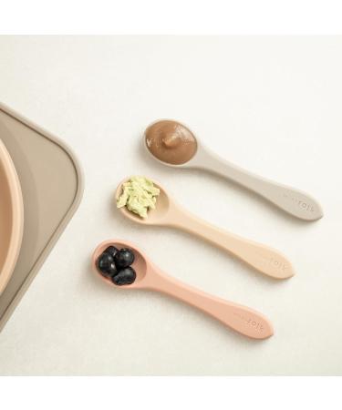 Minifolk Silicone Baby/Toddler Feeding Spoons - Set of 5 | Baby/Toddler Essentials for Weaning | Dishwasher Safe (Set of 3) - Buy Online on SooperMarket.com