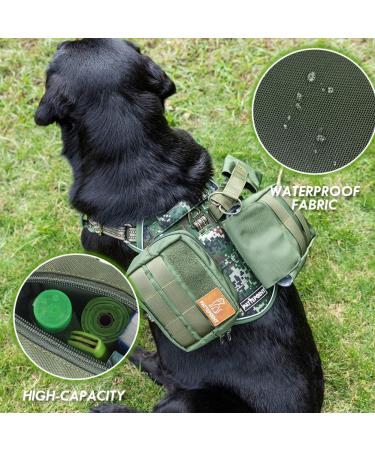 Pattepoint Hip Pocket Utility Bag for Dogs | Receptive Patches Westernware Accessories & Tactical Harness Set - Green - Buy Online on SooperMarket.com