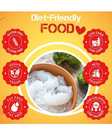 Organic Konjac Noodles - Shirataki Plant-Based Substitute - Vegan Keto Paleo-Friendly - Low-Carb & Low-Calories - 4 Pack Angel Hair Noodles - Buy Online on SooperMarket.com