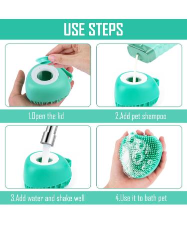 Best Dog Bathing Brushes | Soft Massage Shower Brush with Soap Dispenser for Dogs & Cats - Buy Online on SooperMarket.com