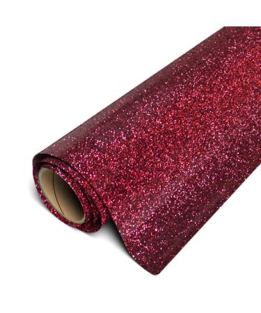 Siser Glitter HTV 12x3ft Roll (Burgundy) Iron on Heat Transfer Vinyl