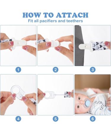 Aolso Silicone Dummy Clips Adapter 4pcs - Baby Pacifier Holder & Teething Toy Straps - Buy Online on SooperMarket.com