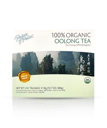 Prince of Peace 100 % Organic Tea, BEST VALUE Family Size, 200 Tea Bags (Organic Oolong Tea)
