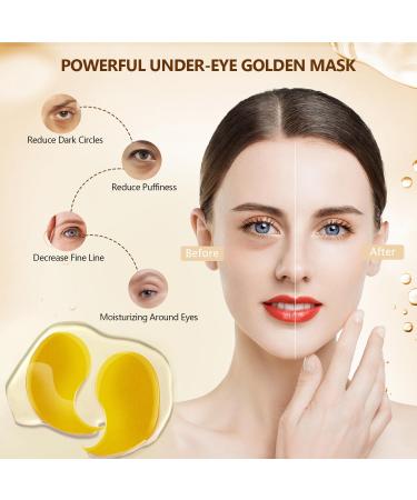 60 PCs Hydration Eye Pad Mask - 30 Pairs Anti-Aging Collagen Hydrogel with 24K Gold & Hyaluronic Acid - Remove Dark Circles | International Shipping - Buy Online on SooperMarket.com