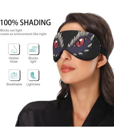Haskirky Light Blocking Eye Mask | Breathable & Adjustable for Adults | Ideal for Travel, Yoga, Meditation | Deep Sleep Goodies Dragon Eyes - Buy Online on SooperMarket.com