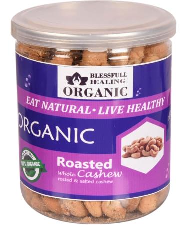 Blessfull Healing Organic Natural Vegan Roastad & Salted Roasted Whole Cashew Nuts Crunchy Kaju 300 Gram - Buy Online on SooperMarket.com