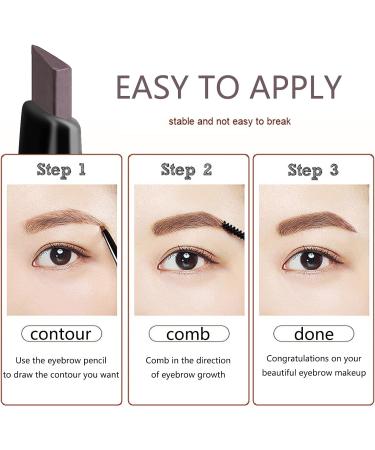Dual-Sided Grey Eyebrow Pencil - Sweatproof, Fine Tip Brow Pen with Combs | Rapid, Precise Brow Definition - Buy Online on SooperMarket.com