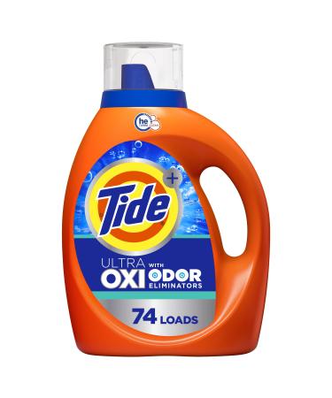Tide Ultra OXI with Odor Eliminators Liquid Laundry Detergent For Visible and Invisible Dirt 105 fl oz 74 Loads