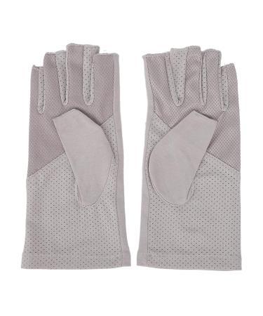 Anti UV Gloves for Gel Nail Lamp Manicure Gloves UV Protection Stretchy Breathable Fingerless Fiber Cotton Nail Lamp Gloves for Home Salon(Gray) - Buy Online on SooperMarket.com