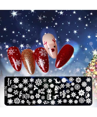 6Pcs Christmas Nail Stamp Plates Set with Various Patterns Snowflake Elk Santa Claus Christmas tree DIY Print Manicure Salon Design Perfect Christmas Nail Decoration for Professional DIY Salon - Buy Online on SooperMarket.com