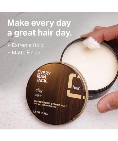 Every Man Jack Mens Hair Styling Clay - Medium Hold Matte Finish - 3.4oz - Buy Online on SooperMarket.com