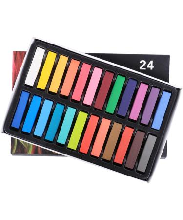 Hair Chalk 24 Colors Temporary Hair Dye Safe Hair Chalk for Kids Washable Temporary Hair Colour Pen Colorful Great Toy Temporary Hair Color for Halloween Carnival - Buy Online on SooperMarket.com