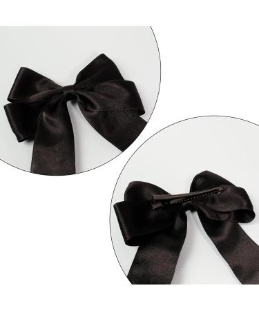 2 Pack Bow Hair Clips Black Hair Bows for Women Girls Large Bow Clips Hair Barrette Hair Accessories - Buy Online on SooperMarket.com