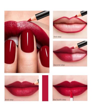 3PC Matte Liquid Lipstick & Lip Liner Set - Waterproof Durable Makeup for Women | Best Cosmetics Gift - Buy Online on SooperMarket.com