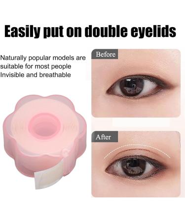 Instant Eyelid Stickers for Droopy Hooded Single Eyelids 1 Roll Double Eyelid Tape Adhesive Invisible Free Lace Mesh Eyelid Lifter Strips with Tweezers and Fork Rod - Buy Online on SooperMarket.com