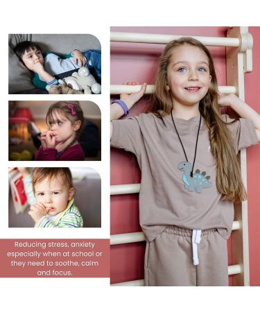 Nearbyme Baby Teething Necklace 2PACK Gray/Pink - Silicone Chewable Teether for Babies and Toddlers - Sensory Oral Motor Chew Tool for Aggressive Chewers - Buy Online on SooperMarket.com