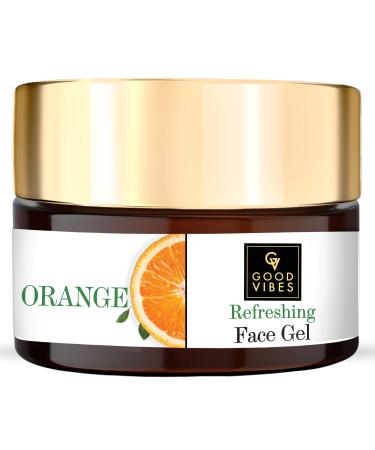 Good Vibes Orange Refreshing Face Gel | Hydrating Anti Aging Face Moisturizer | Lightweight Cream Formula For All Skin Types | No Parabens & Sulfates 3.53 Oz (100g)