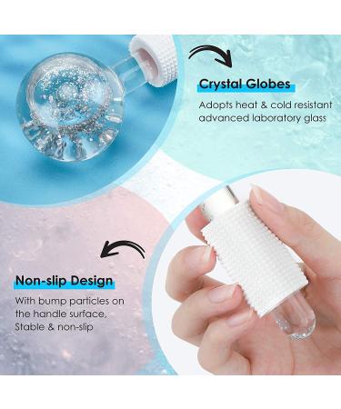 CIBLUTY ICE BEAUTY BALLS for Facial - 2 PCS Colorless White Face Roller Balls | Anti-Freeze Liquid for Puffiness, Pores, Wrinkles - Buy Online on SooperMarket.com
