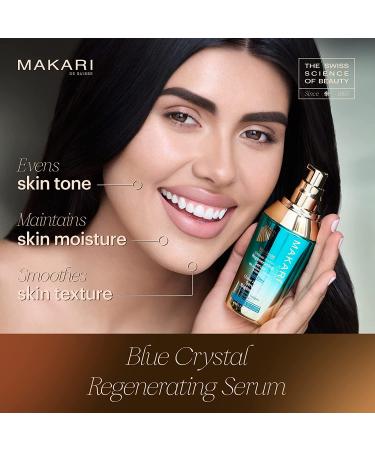 Makari Blue Regenerating Crystal Serum 1.7 OZ | Brightening & Tightening Body Serum with Natural Glutathione | Anti-Aging Dark Spot Reduction & Even Complexion - Buy Online on SooperMarket.com