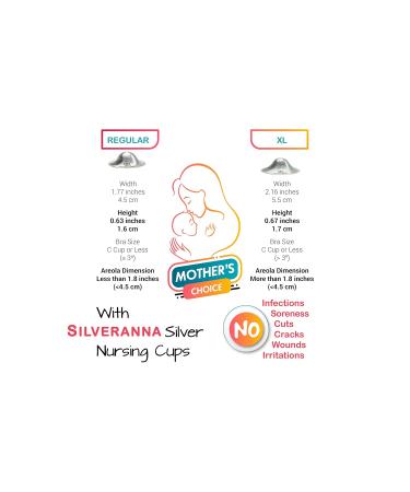 Original Silver Nursing Cups - X-Large Nipple Shields for Breastfeeding & Newborn Essentials | No Nipple Cream Needed - Buy Online on SooperMarket.com