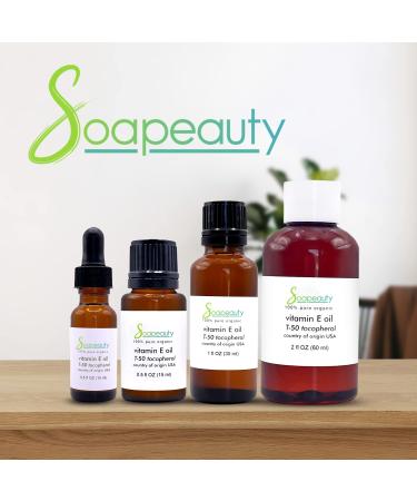 TOCOPHEROL T-50 Vitamin E Oil - Natural Anti-Aging Treatment for Scars Wrinkles & Dark Spots | Multi-Purpose Hair Skin & Body Care - 0.5 oz - Buy Online on SooperMarket.com