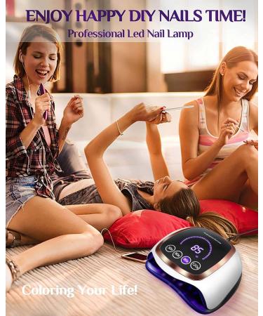 Gugusure 180W UV LED Nail Lamp with LCD Display, Auto Sensor, 4 Timer Settings | Professional Gel Curing Light for Salon and Home Use - Buy Online on SooperMarket.com