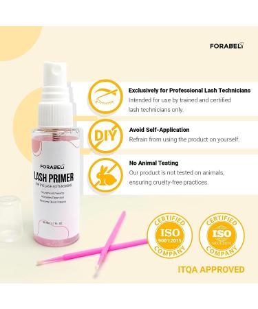 Lash Primer Rose 50ml Forabeli | Boost Adhesive Bonding Power | Protein Oil Remover | Pre Treatment for Eyelash Extensions - Buy Online on SooperMarket.com