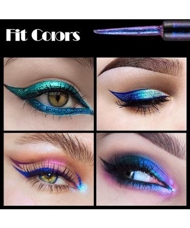 Chameleon Liquid Eyeshadow Set | 6 Metallic Glitter Shades | Long Lasting & Waterproof | Multichrome Makeup - Buy Online on SooperMarket.com
