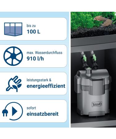 Tetra Aquarium External Filter EX 500 Plus - Powerful Filter for Aquariums Up to 100L | Crystal Clear Water for Fish - Buy Online on SooperMarket.com
