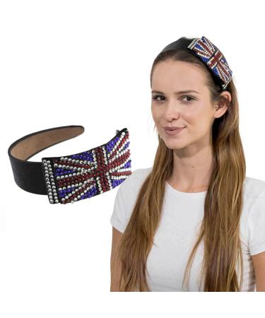 BasicSense Union Jack Large Alice headband for Women Girls UK Hair Accessories