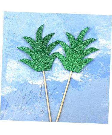 Warmhm 15pcs Fruit Cake Chic Decor Cake Picks Wedding Decor Glittery Leaf Topper Fruit Decor Leaf Cake Topper Reusable Decor Capacillos Para Cupcake Summer Party Pineapple Insert Card - Buy Online on SooperMarket.com