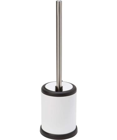 Bath Bliss Bowl Holder with Self Closing Lid - Space Saver, Deep Cleaning, Finger Print Proof Finish - Hygienic Toilet Brushes - White (1 Pack) - Buy Online on SooperMarket.com