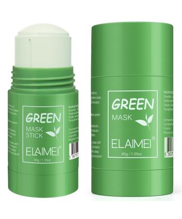 Green Tea Mask Stick for Face Facial Mask for Blackhead Remove Anti-Acne Oil Control Deep Clean Pore Moisturizing Green Tea Face Mask for All Skin Types (1 PC)