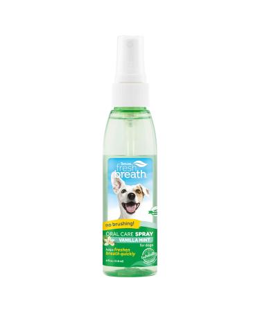 Fresh Breath by TropiClean Vanilla Mint Oral Care Spray for Dogs, 4oz - Made in USA