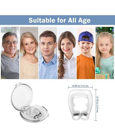 Silicone Magnetic Anti Snoring Nose Clip - Comfortable Stop Snoring Device for Quieter Restful Sleep - 6PCS - Buy Online on SooperMarket.com