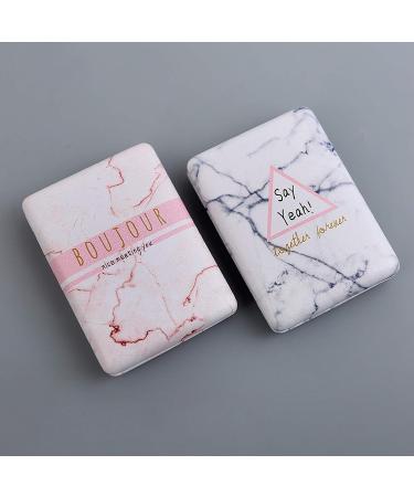 PAPABA Portable Folding Compact Makeup Mirror - Travel Handheld Mini Mirror with Faux Leather Shell - Buy Online on SooperMarket.com