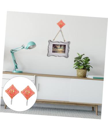 OFFSCH 2pcs Hook up Wall Mounted Clothes Mounted Hanger Hook Metal Towel Hooks Wall-Mounted 8x6cm Assorted Color - Buy Online on SooperMarket.com