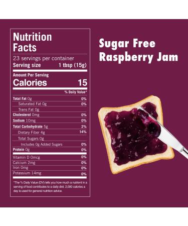ChocZero Sugar Free Raspberry Jam Preserves - Keto Jelly - No Added Sugar Fruit Spread - 12oz Jar - Buy Online on SooperMarket.com