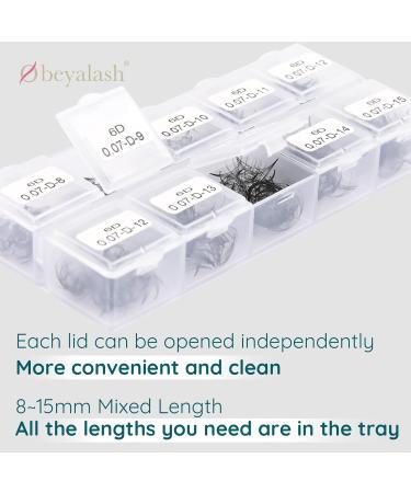 Obeyalash 1000Pcs Loose Premade 4D Eyelash Extensions - 0.07mm C Curl Handmade Lash Fans 8-15mm | Shop Now for International Shipping - Buy Online on SooperMarket.com