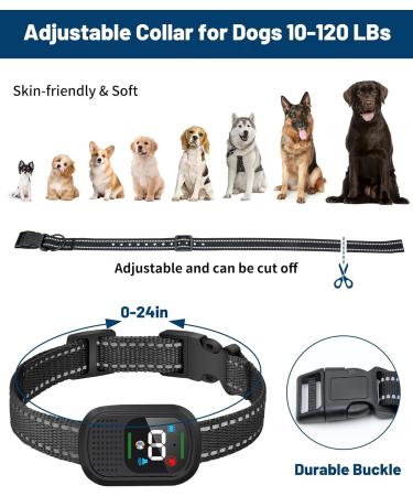 Remote Dog Training Anti Bark Collar | Vibration Beep Voice Call & Static Mode | USB Rechargeable | IP67 Waterproof | Up to 3300FT Range | Harmless Barking Control Device for Small, Medium, Large Dogs - Buy Online on SooperMarket.com