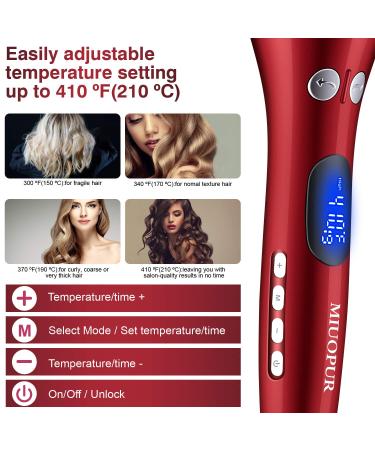 MIUOPUR Automatic Ceramic Ionic Hair Curling Iron with Anti-Stuck Technology - Buy Online on SooperMarket.com