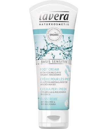 Lavera foot cream with organic macadamia and healing clay quickly absorbed organic skin care innovative natural cosmetics 75 ml