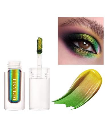Multichrome Eyeshadow Liquid  Metallic Chameleon Glitter Shimmer Metal Colorful Bright Liquid Eye Shadows  Sparkle Waterproof High Pigmented Longlasting Eyeshadow Color Shift Green Gold Blue Yellow 8