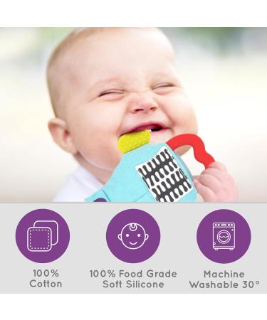 Gummee Glove Baby Teething Mitten - Detachable Teething Toy | 3-6 Months Pink - Buy Online on SooperMarket.com