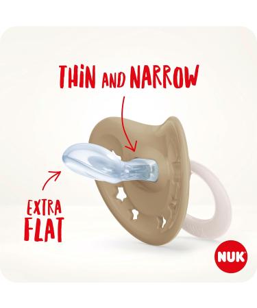 Nuk Signature Pacifier with Light Effect | BPA-Free Silicone | 18-36 Months | Red Heart | 2-Pack - Perfect for Toddlers - Buy Online on SooperMarket.com